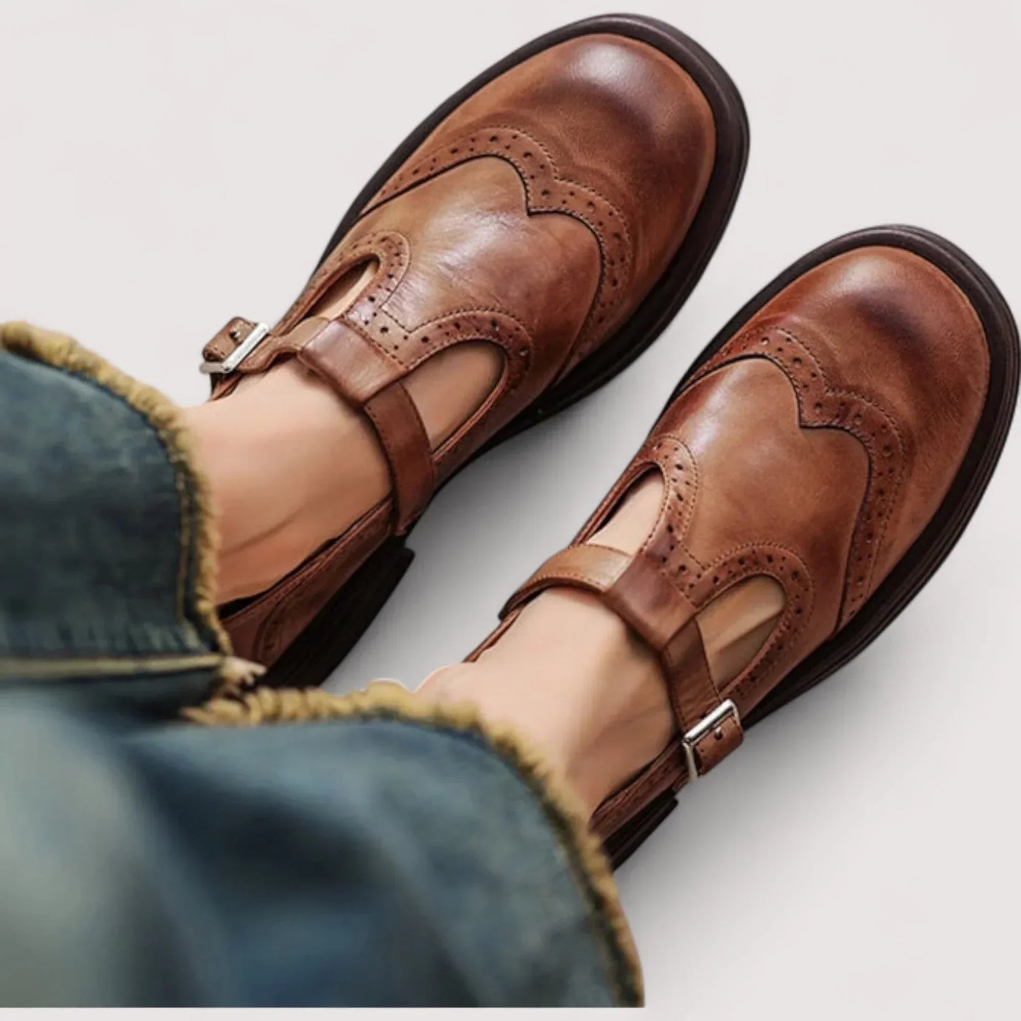 Women's Vintage Mary Jane T-Strap Loafers