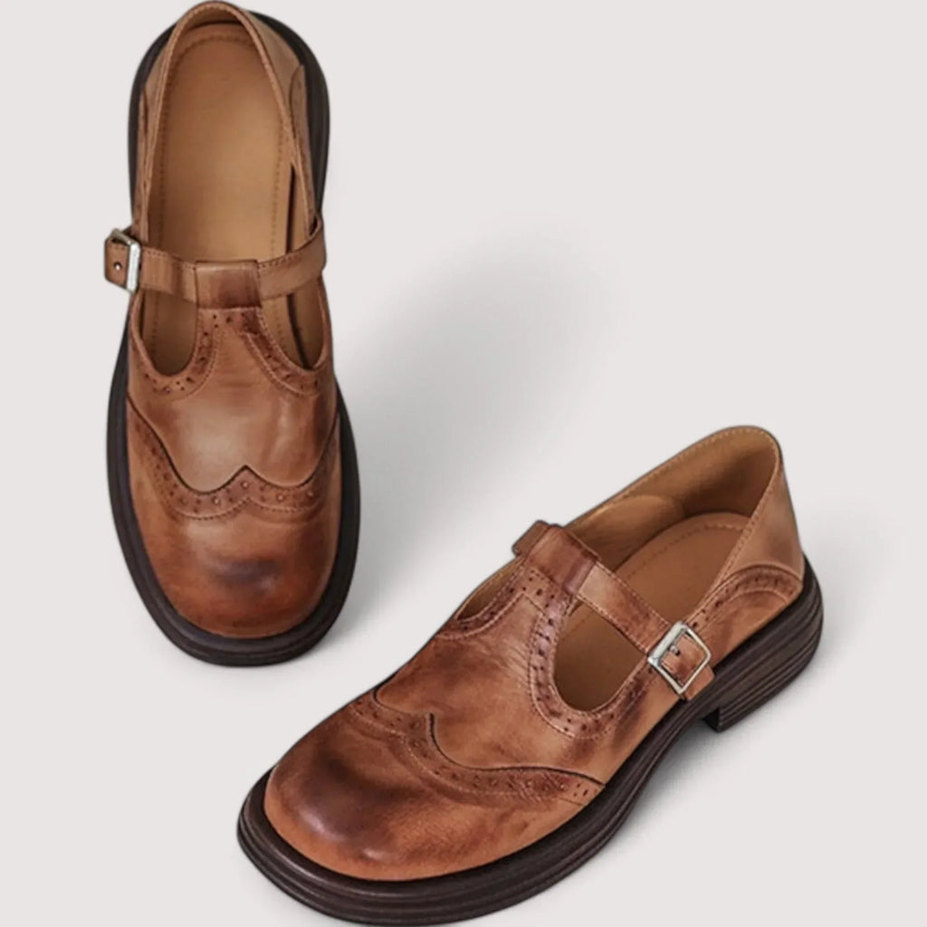 Women's Vintage Mary Jane T-Strap Loafers