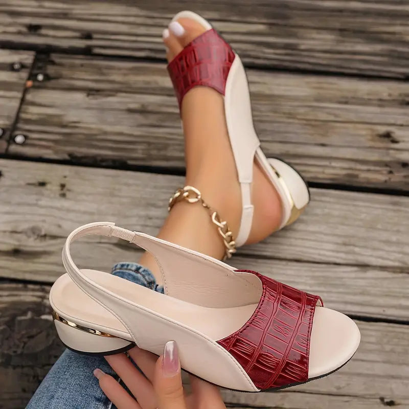 Open-Toe Sandals with Supportive Wedge Heel