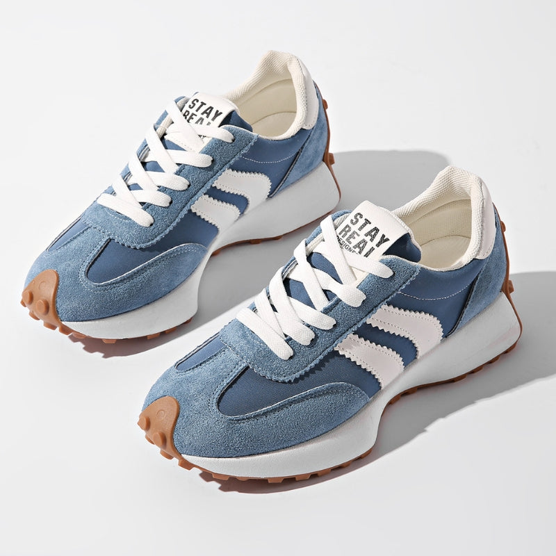 Casual Retro Women's Trainers with Suede Panels