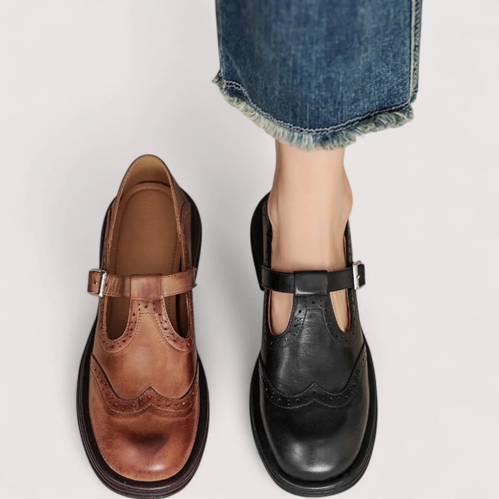 Women's Vintage Mary Jane T-Strap Loafers