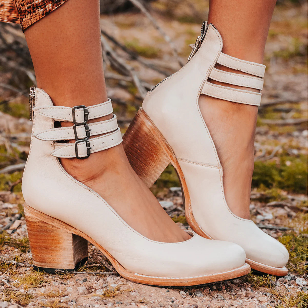 Chunky Heel Strap Shoes for Women Casual Vintage Style