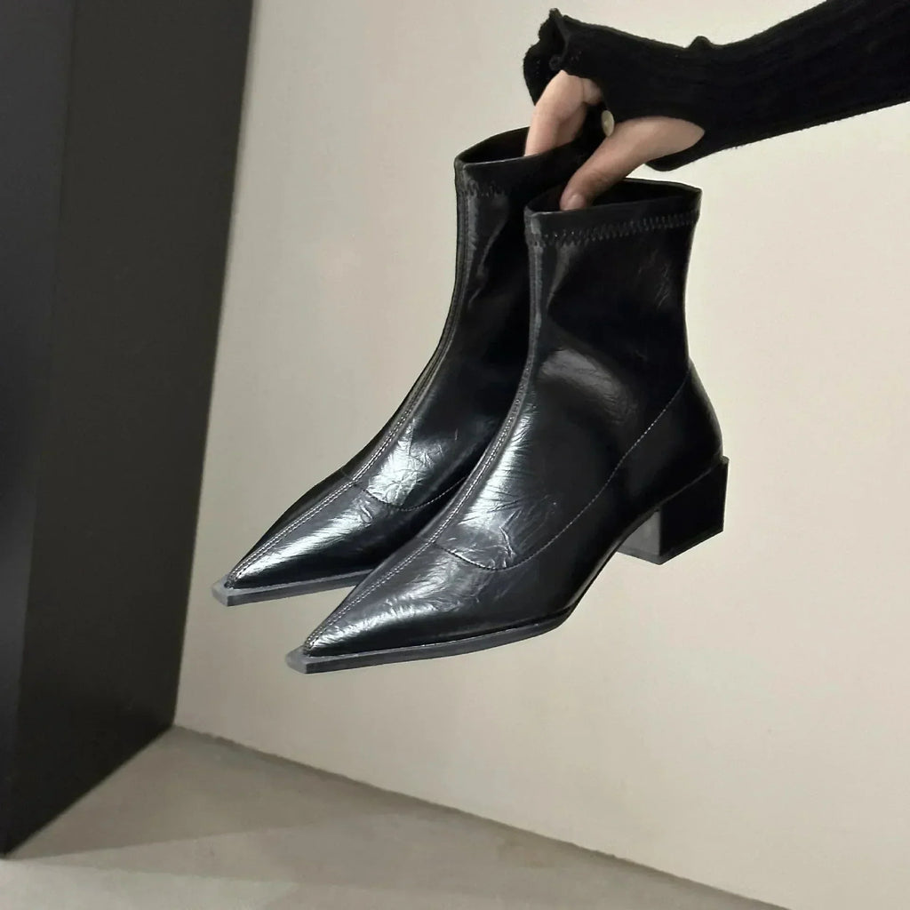 Stylish Tapered Ankle Boots with Comfortable Fit